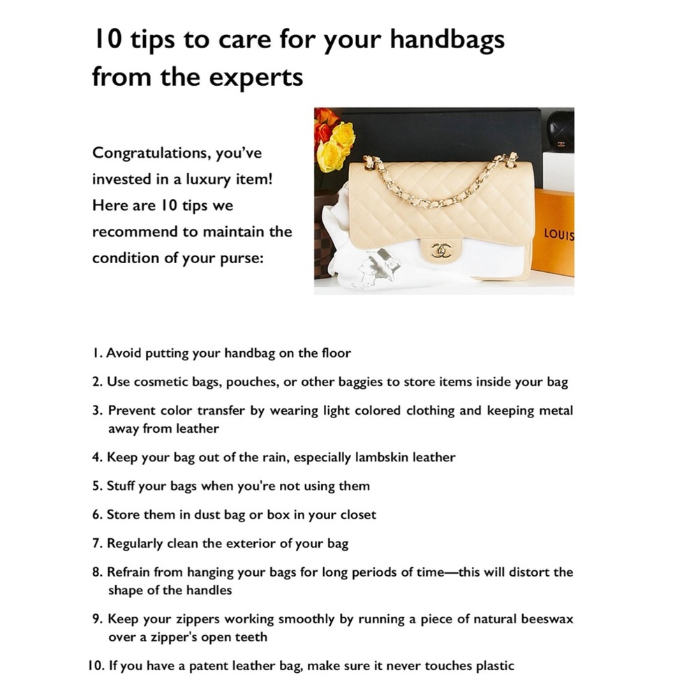 How to take care of your Luxury Hand Bag 🤗